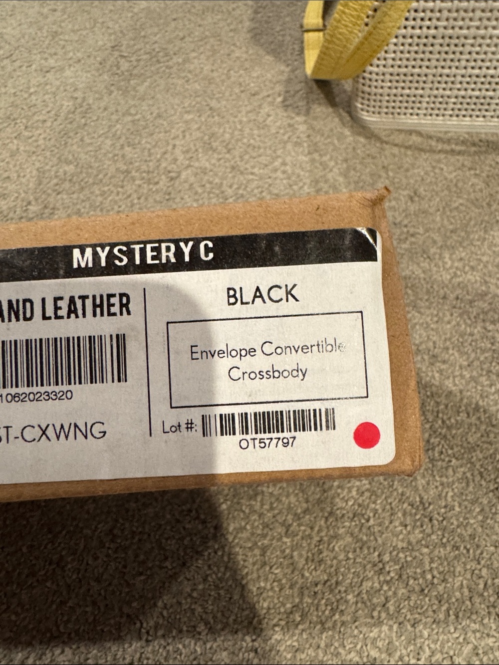 NWT Black Portland Leather Envelope Crossbody - Picture 2 of 2